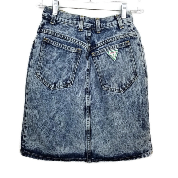 Vintage Dresses & Skirts - Soon by Georges Marciano Acid Wash Mini Skirt Size 27 Size 6